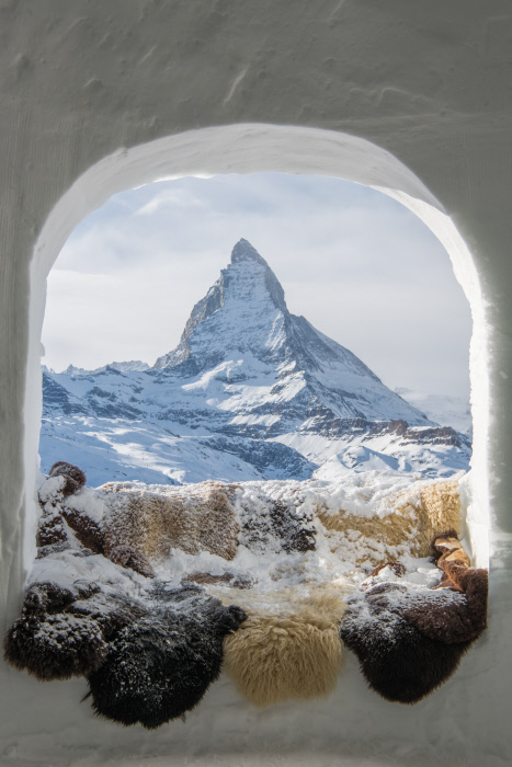 Zwitserland treinreizen winter-Zermatt uitzicht op de Matterhorn