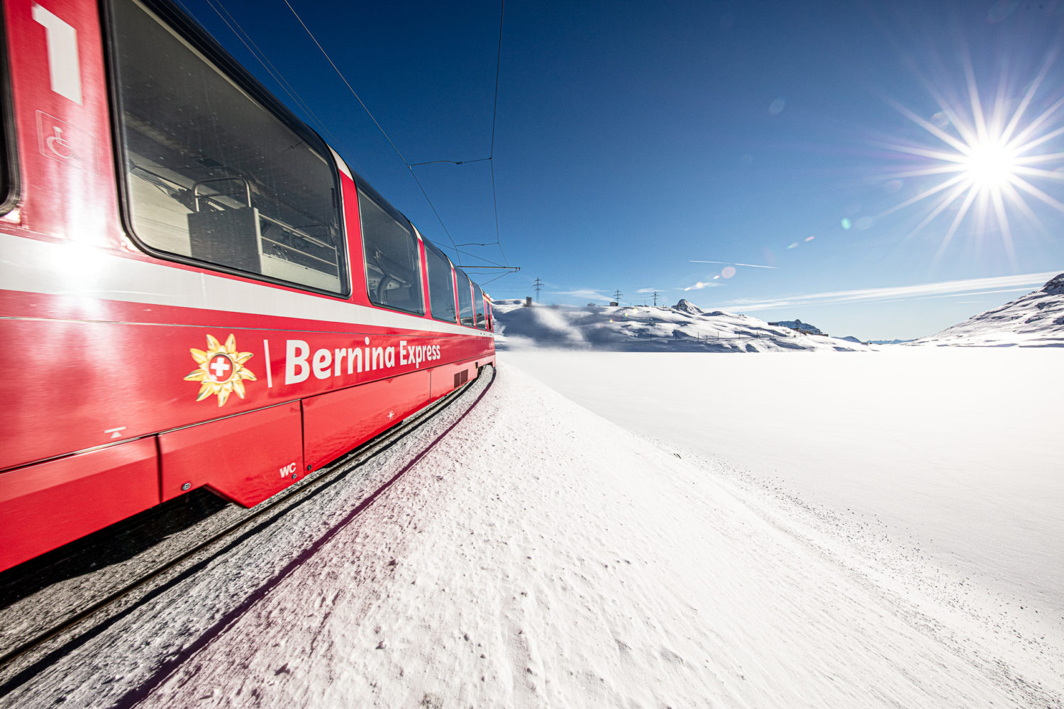Bernina Express bij Lago Bianco