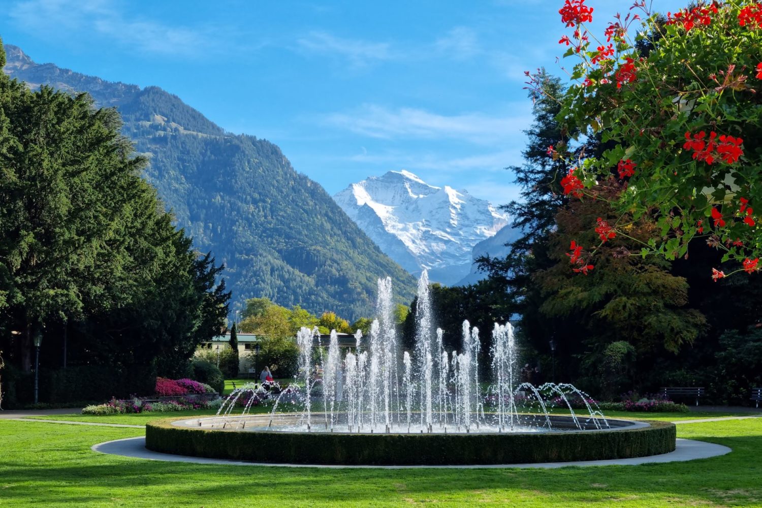 Interlaken uitzicht op de Jungfrau